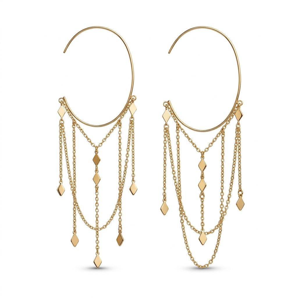 PENDIENTES ARO CASCADA